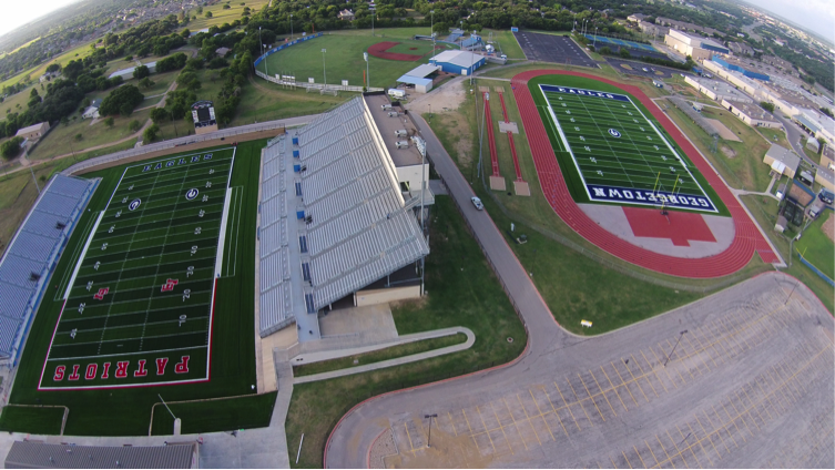 The Georgetown Athletic Complex and Birkelbach Field in Georgetown, TX had Hellas Construction replace both football field turfs this summer with Matrix Turf with Helix technology.