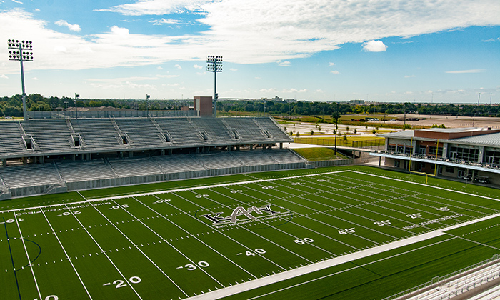 The new Matrix Turf with Helix Technology installed by Hellas Construction at Legacy Stadium.