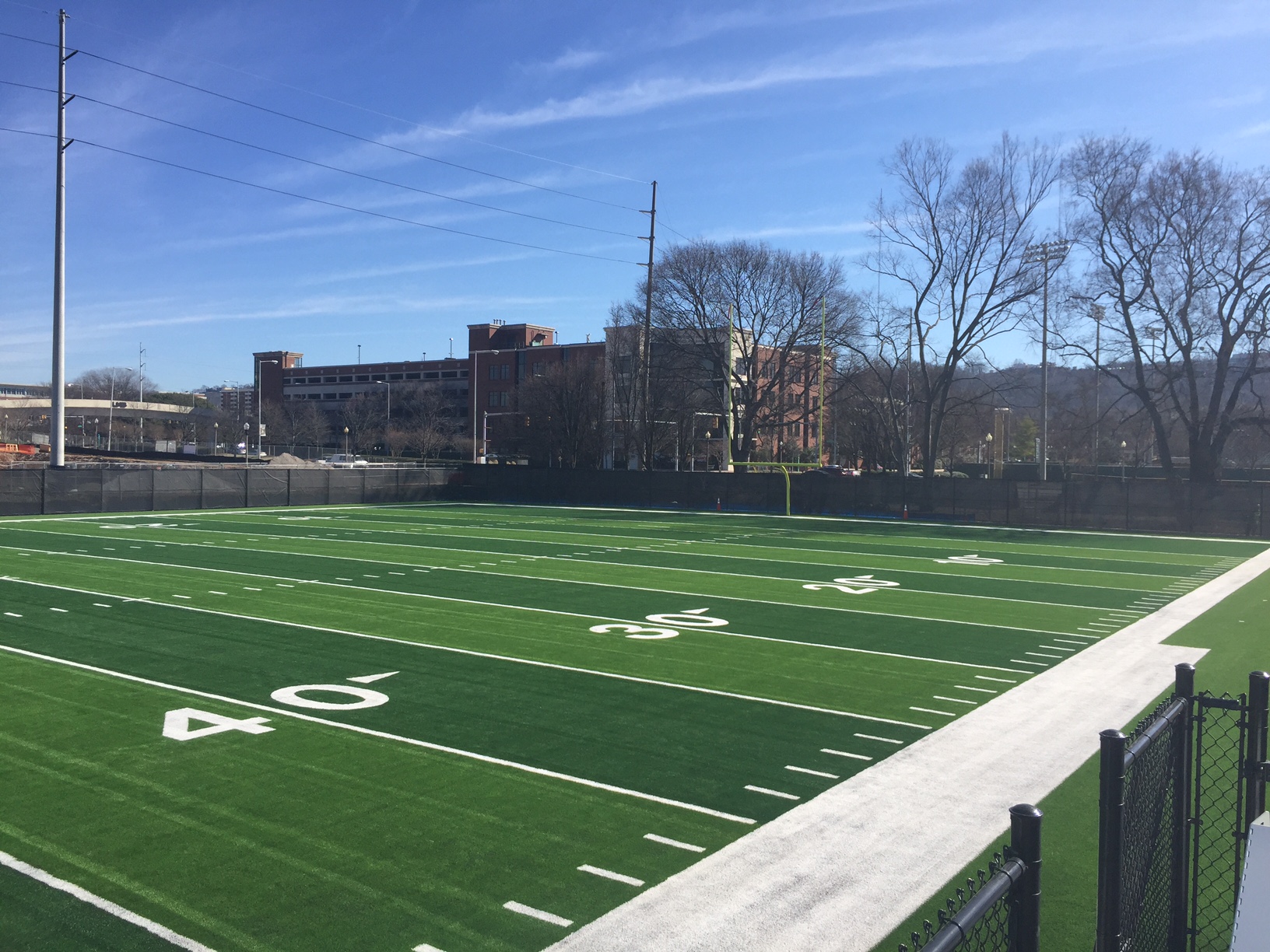 One of the practice fields at UAB, built with Matrix turf with Helix technology by Hellas Construction.