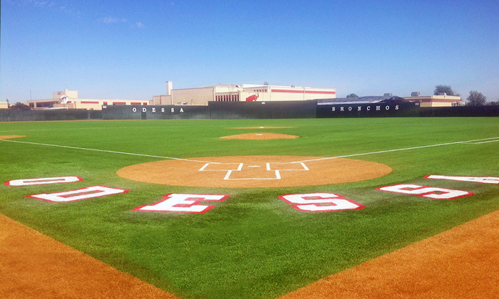 Ector County ISD’s Odessa High School Baseball Complex built by Hellas Construction.