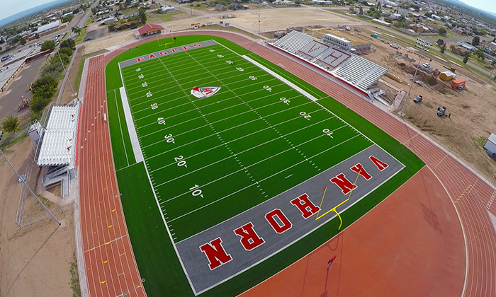 Culberson County-Allamoore ISD’s Van Horn Eagle Stadium built by Hellas Construction.