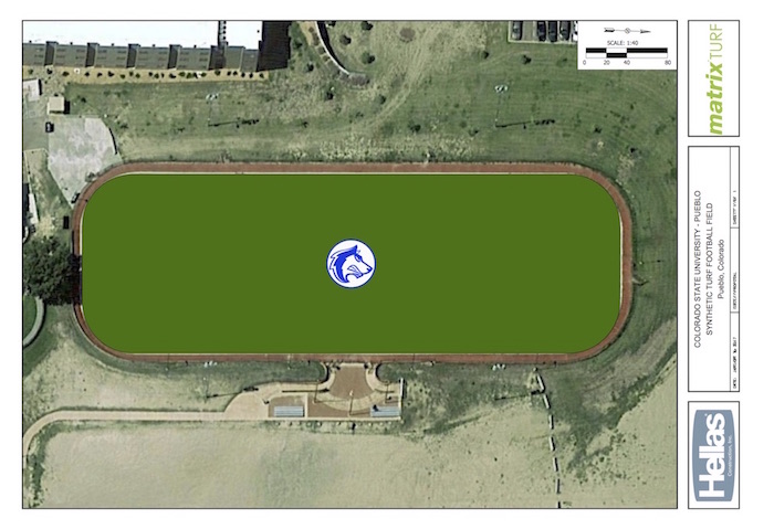 Proposed rendering of the new Intramural Sports field at Colorado State University-Pueblo to be installed by Hellas Construction.
