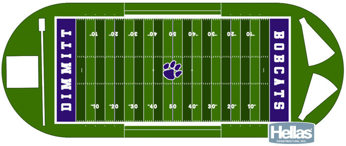 The new Dimmitt Bobcat Stadium field will feature Hellas’ Matrix® Turf with Helix Technology, EcothermTM infill, and Cushdrain® pad.