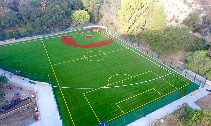 Viewpoint School in Calabasas, Ca. has the 100% organic Geo Plus® Infill from Hellas Construction.